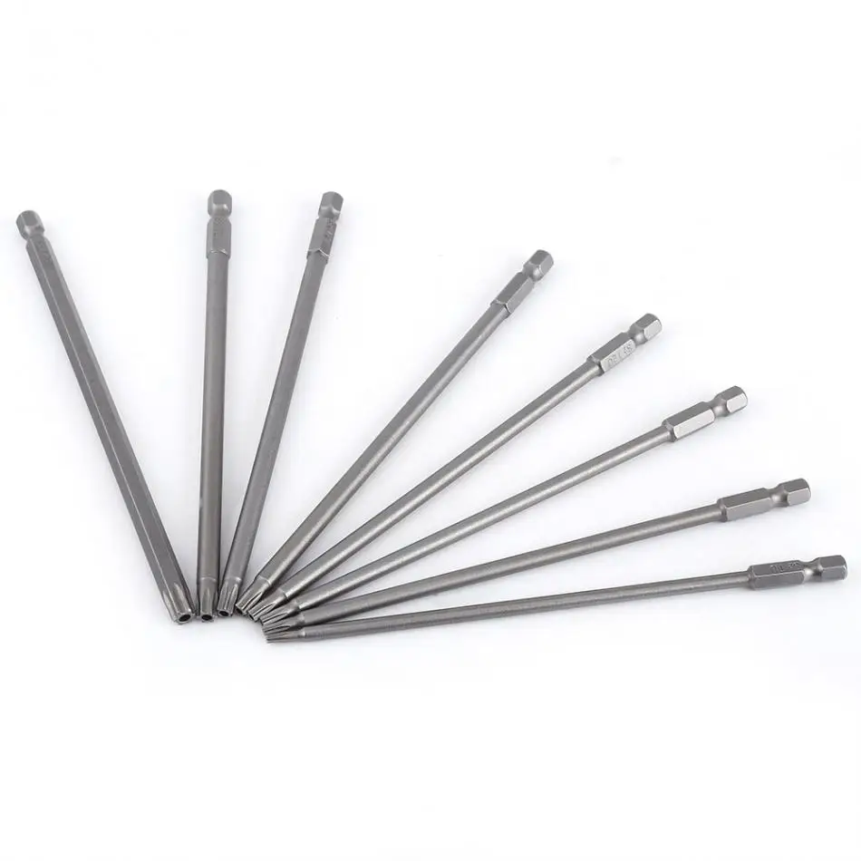 8pcs/set 150mm S2 Steel Magnetic Torx Screwdriver Set Bits Hand Tools Screwdriver tools T10/T15/T20/T25/T27/T30/T40 New
8pcs/set 150mm S2 Steel Magnetic Torx Screwdriver Set Bits Hand Tools Screwdriver tools T10/T15/T20/T25/T27/T30/T40 New
