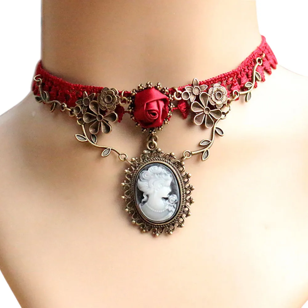Necklaces Gussy Life Wholesale New Stylish Cameo Red Rose Lace Fashion Necklace Jewelry Women Gift Xmas Pendant Feb14
Necklaces Gussy Life Wholesale New Stylish Cameo Red Rose Lace Fashion Necklace Jewelry Women Gift Xmas Pendant Feb14