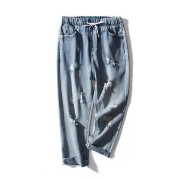 Plus size cotton jeans Europe original design cotton Pants women's casual jeans worn loose Bleached hand Ripped jeans wq1249
Plus size cotton jeans Europe original design cotton Pants women's casual jeans worn loose Bleached hand Ripped jeans wq1249