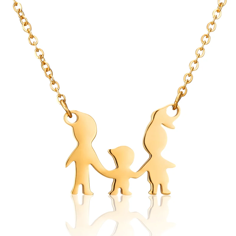 Family of three Pendant Necklace Stainless Steel Link Chain Gold Necklace Boy Girl Dad Mom Choker Necklaces For Women Men Gift
Family of three Pendant Necklace Stainless Steel Link Chain Gold Necklace Boy Girl Dad Mom Choker Necklaces For Women Men Gift