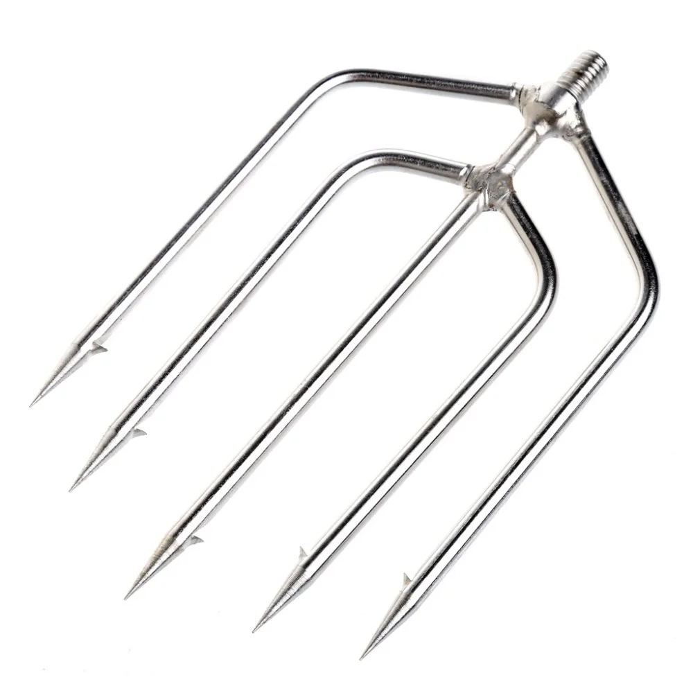 Stainless Steel 5Prong Harpoon Fish Spear Fork Fishing Ice Breaker Drill Fishing Accessory Tackle Tool Fish Fork
Stainless Steel 5Prong Harpoon Fish Spear Fork Fishing Ice Breaker Drill Fishing Accessory Tackle Tool Fish Fork