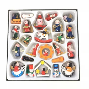 24pcs/set Mini size Colorful Wooden ornaments Christmas tree pendant Xmas Home decoration Christmas day kids gifts
24pcs/set Mini size Colorful Wooden ornaments Christmas tree pendant Xmas Home decoration Christmas day kids gifts