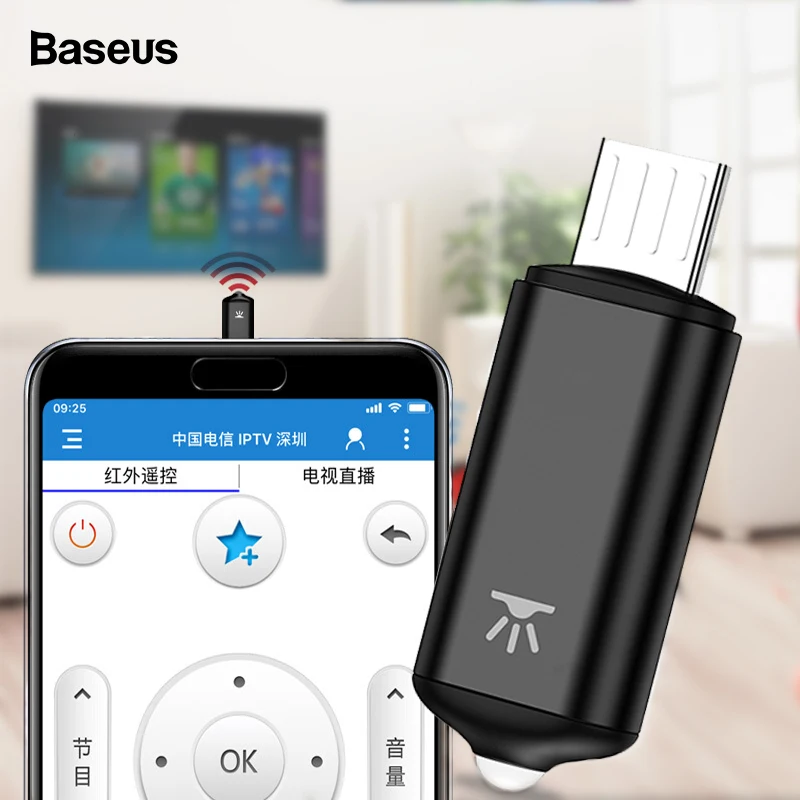 Baseus Universal Smart Remote Control For Micro Port Wireless IR Remote Controller For Samsung LG TV BOX Air Mouse Aircondition
Baseus Universal Smart Remote Control For Micro Port Wireless IR Remote Controller For Samsung LG TV BOX Air Mouse Aircondition