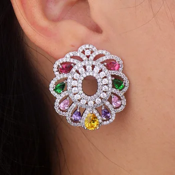 GODKI Brand New Fashion Oval Shape Flower Pave AAA Cubic Zirconia Engagement Party Earring For Women 3.3cm*2.9cm
GODKI Brand New Fashion Oval Shape Flower Pave AAA Cubic Zirconia Engagement Party Earring For Women 3.3cm*2.9cm