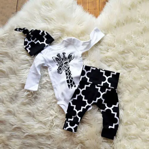 Baby Boy Casual Cartoon Bodysuit Tops Long Pants Hat Clothes Set 3pcs Newborn Baby Boy Tops Bodysuit+Long Pants Hat Outfits
Baby Boy Casual Cartoon Bodysuit Tops Long Pants Hat Clothes Set 3pcs Newborn Baby Boy Tops Bodysuit+Long Pants Hat Outfits