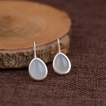 925 Sterling Silver Drop Earrings with white Chalcedony For Women Jewelry Earrings Gift AJ
925 Sterling Silver Drop Earrings with white Chalcedony For Women Jewelry Earrings Gift AJ