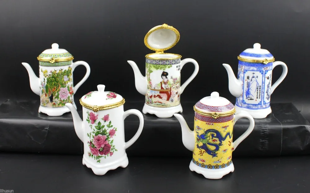Wholesale 4pcs 9.5*8.5cm Chinese Vintage Teapot Porcelain Jewelry/Toothpick Holder Gift Box
Wholesale 4pcs 9.5*8.5cm Chinese Vintage Teapot Porcelain Jewelry/Toothpick Holder Gift Box