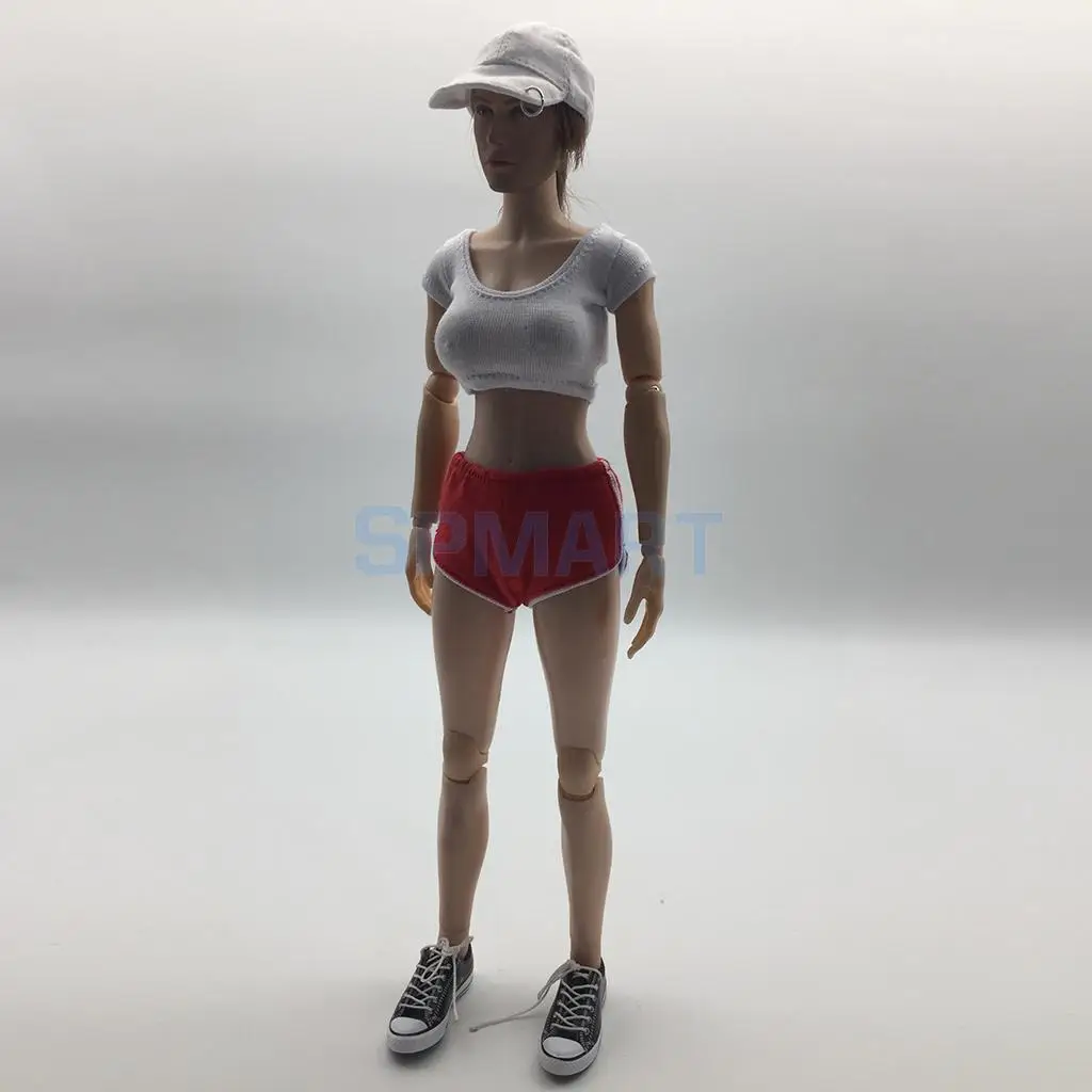 1/6 Scale Female Sport Pants Suit Shirt Women Clothes Set for 12'' Phicen Action Figures Collectible Doll Toy DIY Accessories