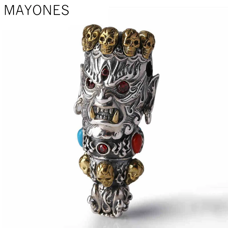 2019 Men Women Skull Pendant 100% Real 925 Sterling Silver Buddha God of Wealth Mosaic Color Stone Necklace Pendant jewelry
2019 Men Women Skull Pendant 100% Real 925 Sterling Silver Buddha God of Wealth Mosaic Color Stone Necklace Pendant jewelry