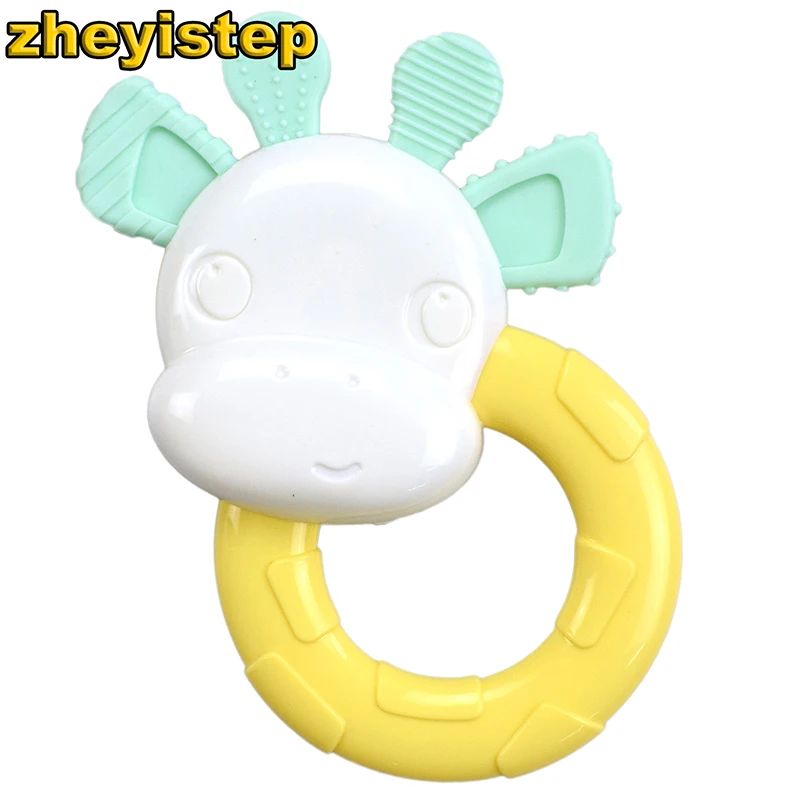 

Cute Cow Toy Baby Rattle Molar Plastic Ring Bed Bell Ring Newborn Toys 0-12 Months Teether Baby Educational Toys