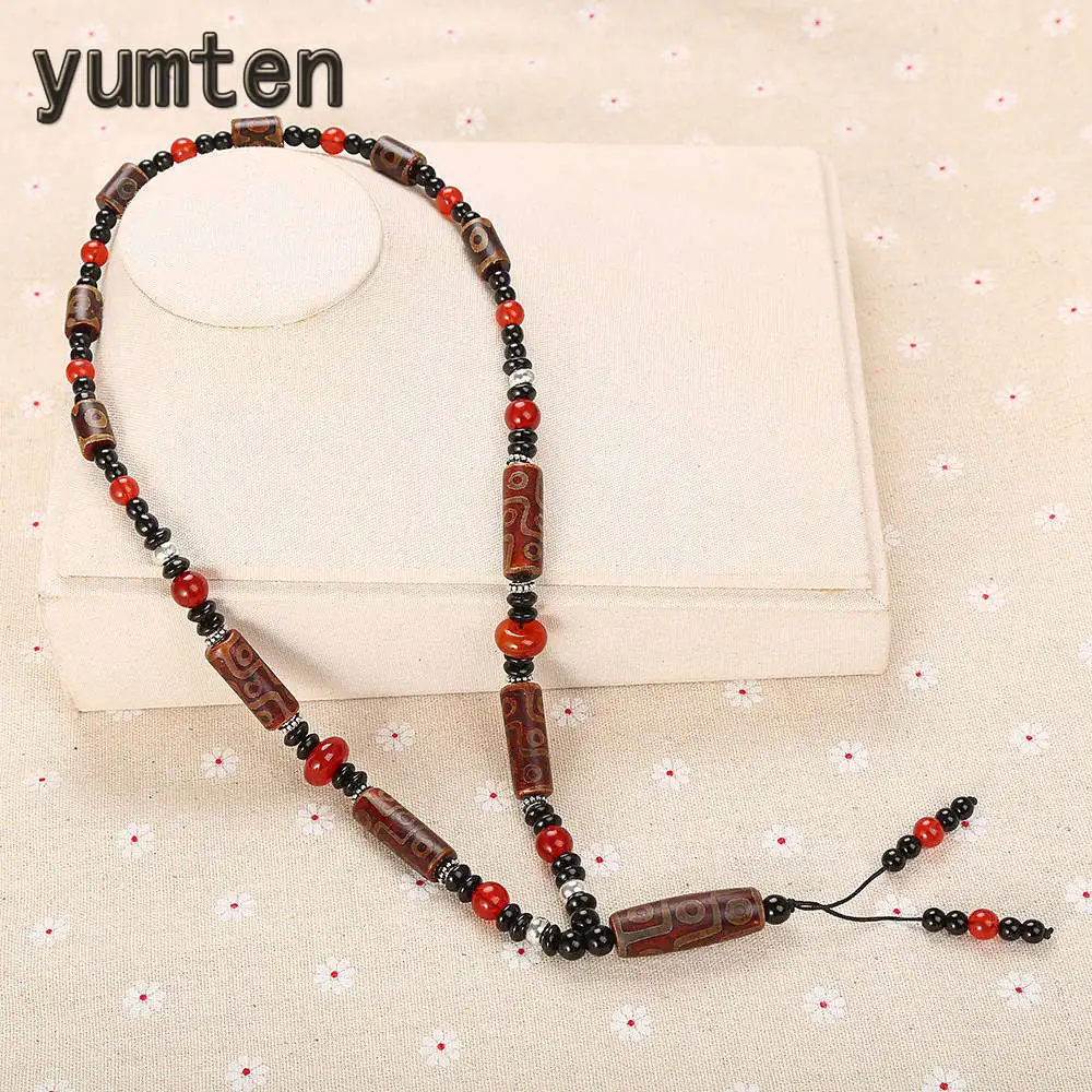 Yumten агат ожерелье для женщин длинные ювелирные изделия классические мужские