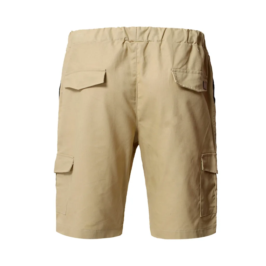 Solid Drawstring Cargo Jogger Pants
