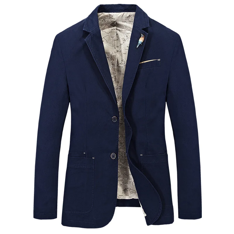 New Brand Men Suit Casual Blazer Jacket Cotton Male Blue Blazer Plus Size S 3XL 4XL
New Brand Men Suit Casual Blazer Jacket Cotton Male Blue Blazer Plus Size S 3XL 4XL