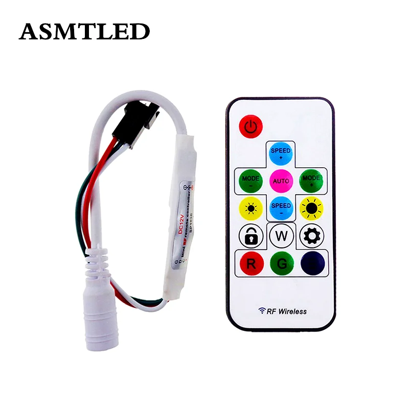 DC 5-24V Dream Color Mini LED Controller With 14Key 2.4G Wireless RF RGB Remote Control For WS2811 WS2812B LED Pixel Strip light
DC 5-24V Dream Color Mini LED Controller With 14Key 2.4G Wireless RF RGB Remote Control For WS2811 WS2812B LED Pixel Strip light