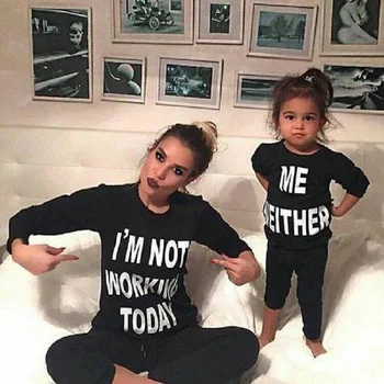 Mommy Kids Mother and Daughter Matching winter Clothes family Sweatshirt Family Look I'm Not Working Today Printing Sweaters
Mommy Kids Mother and Daughter Matching winter Clothes family Sweatshirt Family Look I'm Not Working Today Printing Sweaters