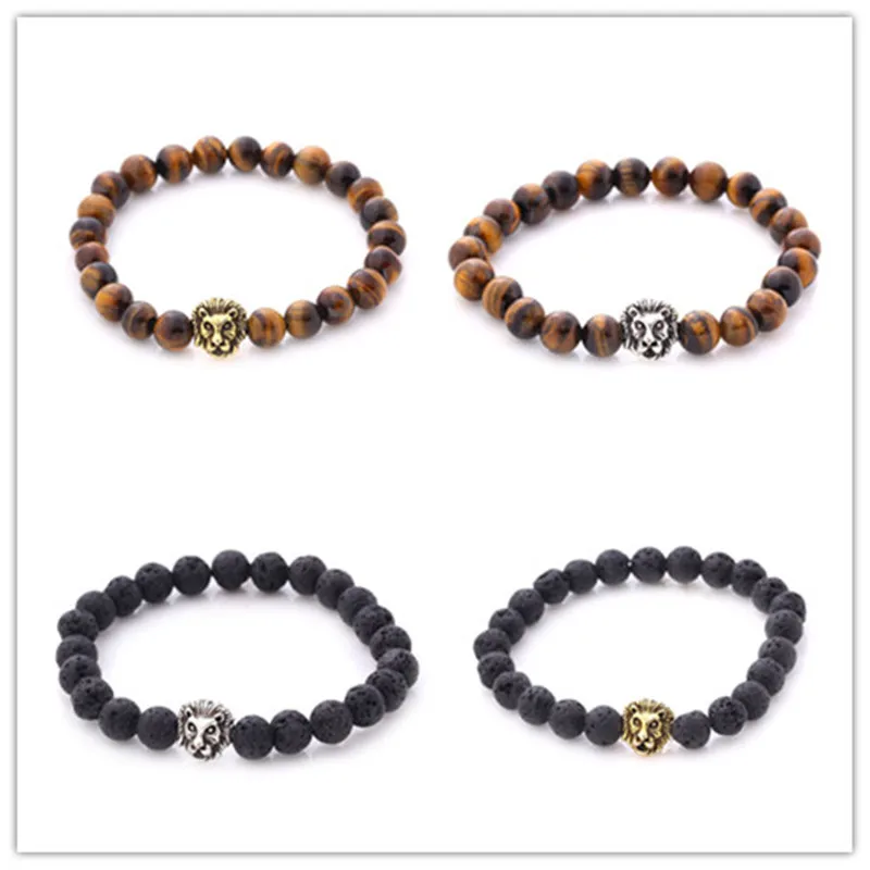 Fashionable natural tiger's Eye Bracelet lava volcanic rock lion head Buddha bead bracelet ornaments Charming gift for lovers
Fashionable natural tiger's Eye Bracelet lava volcanic rock lion head Buddha bead bracelet ornaments Charming gift for lovers