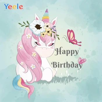 Yeele Unicorn Butterfly Flower Gradient Green Birthday Photography Background Customized Photographic Backdrops for Photo Studio
Yeele Unicorn Butterfly Flower Gradient Green Birthday Photography Background Customized Photographic Backdrops for Photo Studio