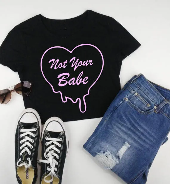 Not Your Bae quote t shirt melting heart crop top t-shirt women's grung clothing rock goth shirt babygirl tumblr crop tops
Not Your Bae quote t shirt melting heart crop top t-shirt women's grung clothing rock goth shirt babygirl tumblr crop tops