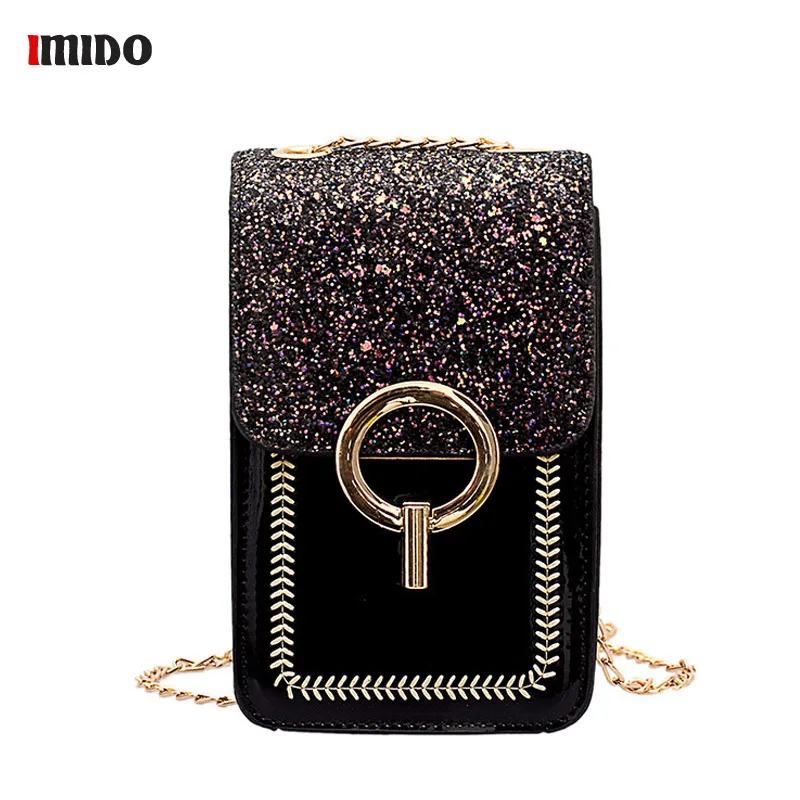 Luxury Leather Women Phone Bag Mini Sequin Messager Chain Crossbody Bag for Women Patent PU Shoulder Bag Girls Cell Phone Purses
Luxury Leather Women Phone Bag Mini Sequin Messager Chain Crossbody Bag for Women Patent PU Shoulder Bag Girls Cell Phone Purses