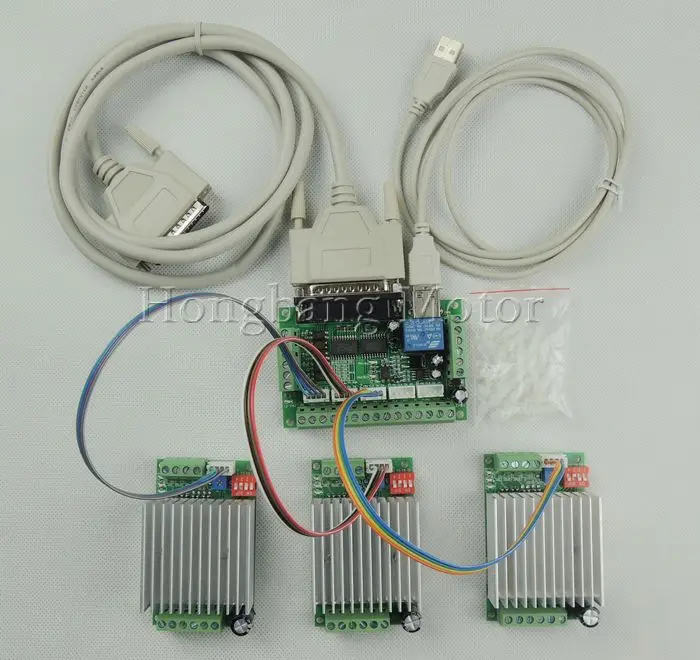 CNC Router 3 Axis Kit,TB6600 3 Axis Stepper Motor Driver Controller kit 4.5A mach3 + one 5 axis breakout board
CNC Router 3 Axis Kit,TB6600 3 Axis Stepper Motor Driver Controller kit 4.5A mach3 + one 5 axis breakout board