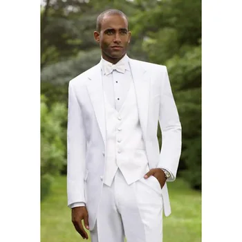 Custom Made Notch Lapel 3 pieces Tailcoat Groom mens suit Tuxedo 2017 White Men Wedding Suits terno masculino(Jacket+Pants+Vest)
Custom Made Notch Lapel 3 pieces Tailcoat Groom mens suit Tuxedo 2017 White Men Wedding Suits terno masculino(Jacket+Pants+Vest)