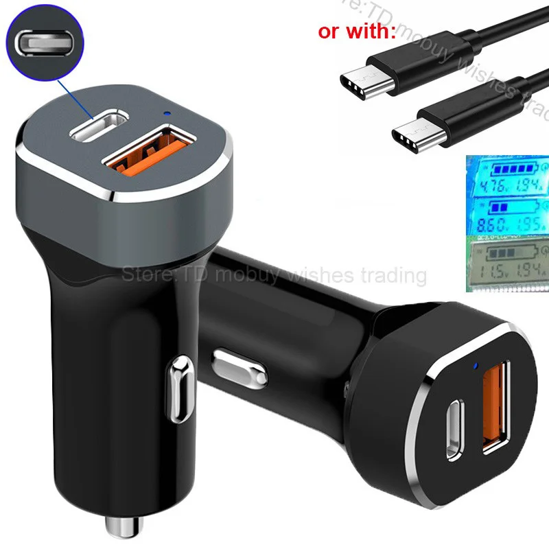 Фото Быстрая зарядка QC 3 0 Быстрый USB Type C автомобильное зарядное устройство для