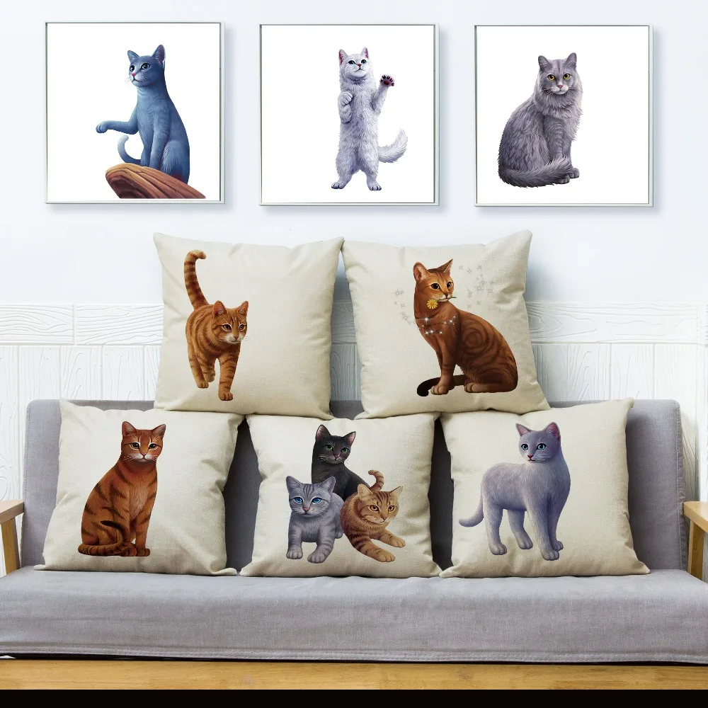 Cute Shorthair Cat Cushion Cover Cartoon Pet Animal Pillow Cover 45*45cm Linen Pillow Case for Car Sofa Home Decor Pillowcase
Cute Shorthair Cat Cushion Cover Cartoon Pet Animal Pillow Cover 45*45cm Linen Pillow Case for Car Sofa Home Decor Pillowcase