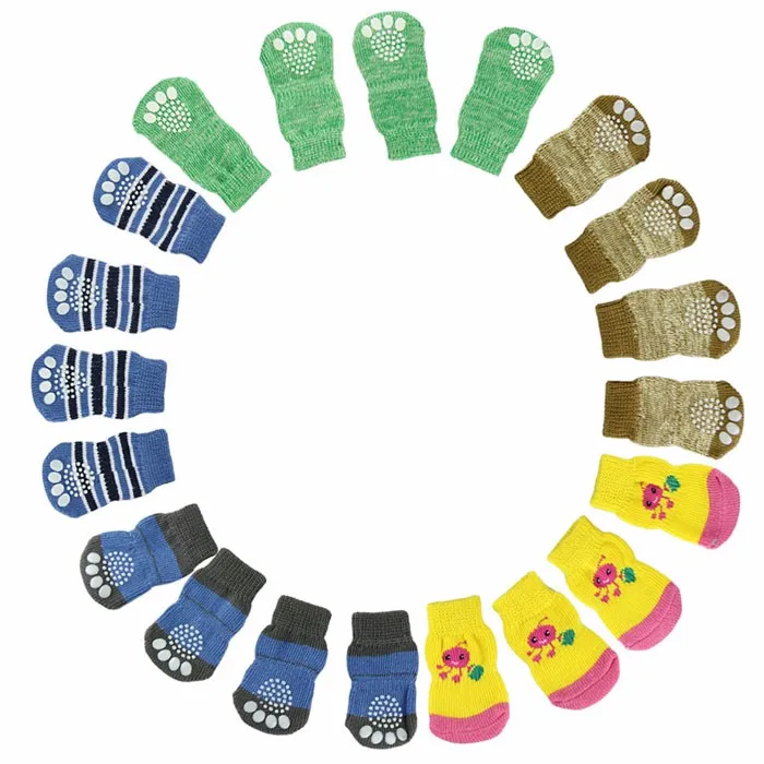 Fashion 4Pcs Cute Puppy Dogs Pet Knits Socks Anti Slip Skid Bottom socks for dogs pet socks Cachorro
Fashion 4Pcs Cute Puppy Dogs Pet Knits Socks Anti Slip Skid Bottom socks for dogs pet socks Cachorro