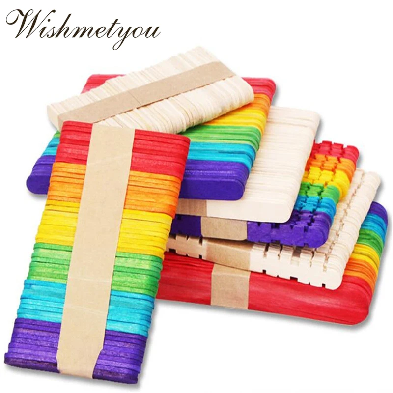 WISHMETYOU 50pcs Diy Crafts Colorful Creative Ice Cream Wood Sticks Match Stick For Kids Diy Home Toys Food Handmade Materials
WISHMETYOU 50pcs Diy Crafts Colorful Creative Ice Cream Wood Sticks Match Stick For Kids Diy Home Toys Food Handmade Materials