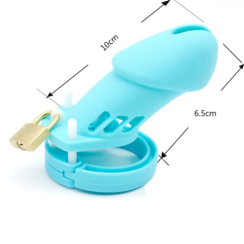 Soft Medical Silicone Male Chastity Device Penis Ring,Cock Cages,Virginity Chastity Lock Belt,Cock Ring With 3 Locking Rings O2