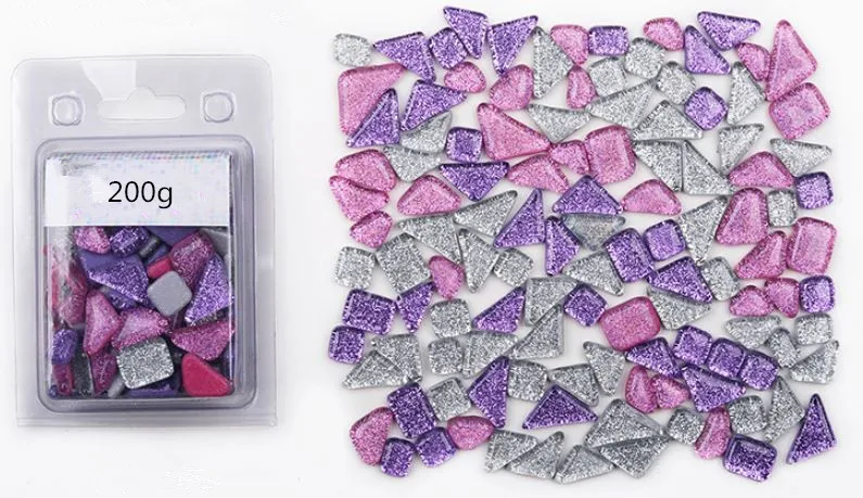 200g Colorful Glitter Shiny Craft Material Glass Mosaic Tiles Bulk for Children Handmade Creativity DIY
200g Colorful Glitter Shiny Craft Material Glass Mosaic Tiles Bulk for Children Handmade Creativity DIY