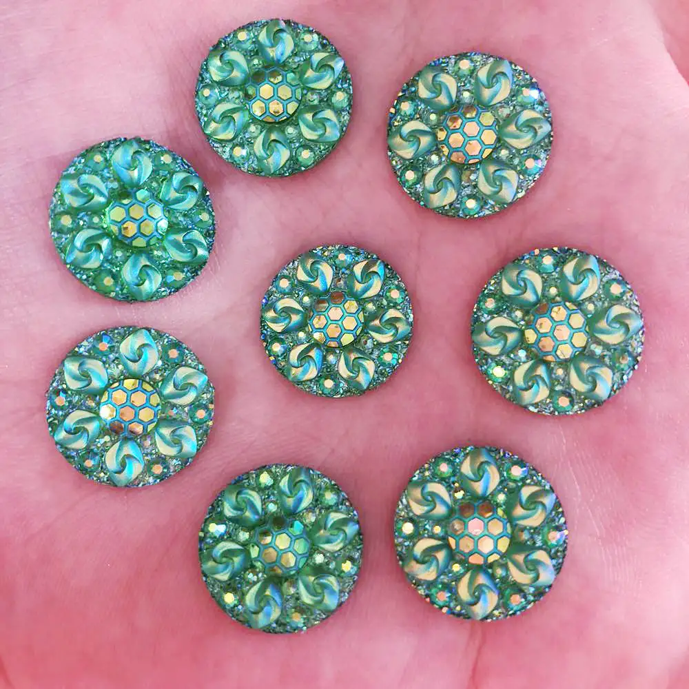 Hot 20pcs 16mm AB Resin Round Flatback Rhinestone Embellishment Button DIY Craft R641
Hot 20pcs 16mm AB Resin Round Flatback Rhinestone Embellishment Button DIY Craft R641