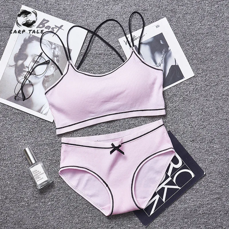 1 set of women's solid color sexy underwear cotton XL back button front chest bra push-up underwear
1 set of women's solid color sexy underwear cotton XL back button front chest bra push-up underwear
