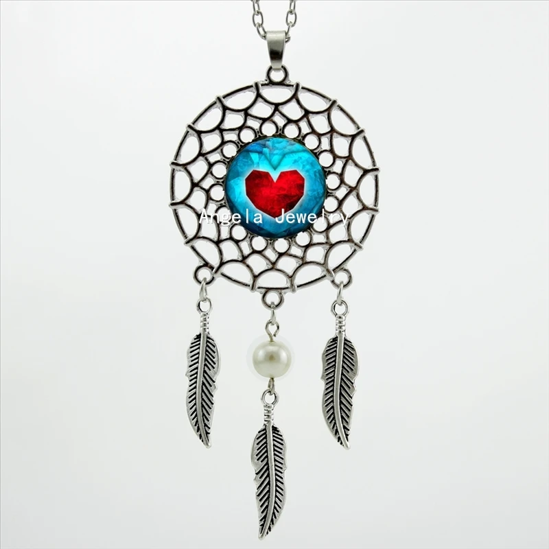 HZShinling Trendy Style Zelda Piece of Heart Necklace Zelda Heart Dream Catcher Jewelry Silver Dreamcatcher Pendant DC-00361
HZShinling Trendy Style Zelda Piece of Heart Necklace Zelda Heart Dream Catcher Jewelry Silver Dreamcatcher Pendant DC-00361