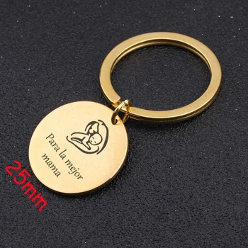 Hand Stamped Para La Mejor Mama Stainless Steel Keychain For Mother's Day Gift Women Exclusive Keyfobs Charm Key Ring Tag
Hand Stamped Para La Mejor Mama Stainless Steel Keychain For Mother's Day Gift Women Exclusive Keyfobs Charm Key Ring Tag