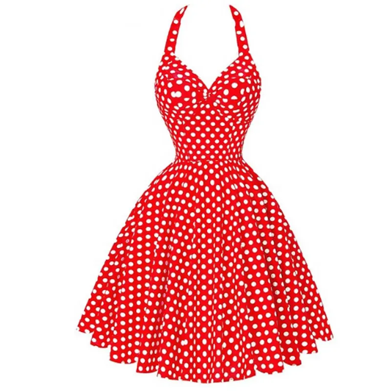 

Audrey Hepburn Summer Dresses Women 2019 New Maggie Tang 50s 60s Robe Vintage Retro Pin Up Swing Polka Dot Rockabilly Dress