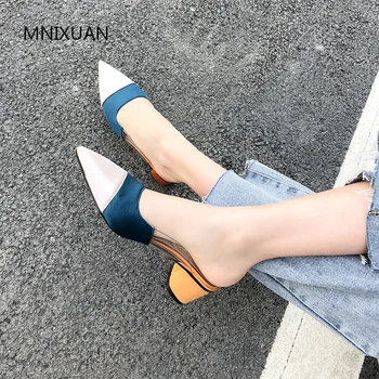MNIXUAN Fashion women shoes pumps sandals lady mules shoes 2019 spring new pointed toe silk transparent high heels big size34-43
MNIXUAN Fashion women shoes pumps sandals lady mules shoes 2019 spring new pointed toe silk transparent high heels big size34-43