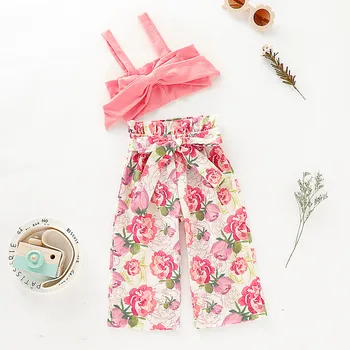 Baby Girl Outfit Sleeveless Solid Bow Vest Print Pants Toddler Infant Kids Crop Tops 2019 Fashion Set
Baby Girl Outfit Sleeveless Solid Bow Vest Print Pants Toddler Infant Kids Crop Tops 2019 Fashion Set