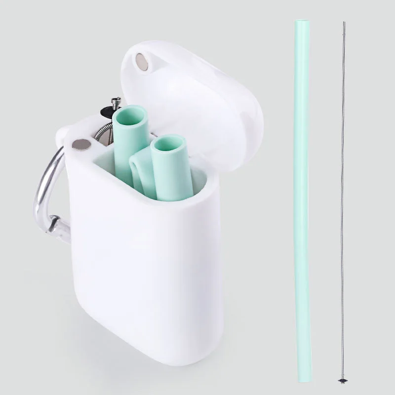 Portable Silicone Foldable Straws Reusable Drinking Straw Travel Outdoor Office Collapsible Drink Straw With Carry Case Cleaner
Portable Silicone Foldable Straws Reusable Drinking Straw Travel Outdoor Office Collapsible Drink Straw With Carry Case Cleaner