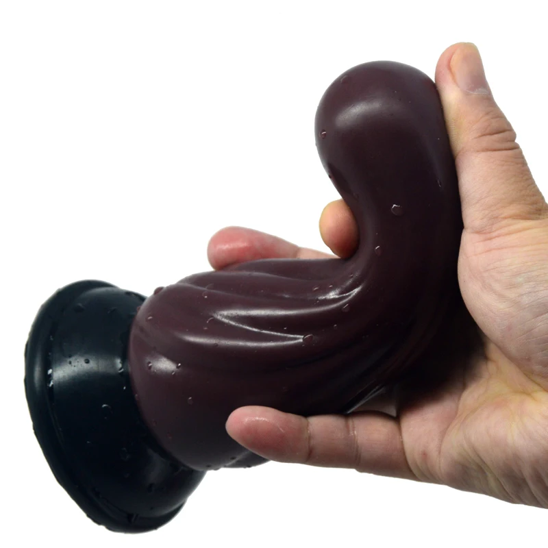 A voluptuously curved silicone anal plug round smooth head sex toy for women insert vagina easy deeply Frictional vagina dildo