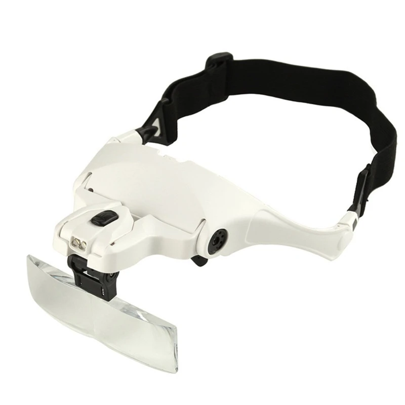 2 LED lens (1.0X, 1.5X, 2.0X, 2.5X, 3.5X) Adjustable headband headband glasses magnifying glass magnifying glass White
2 LED lens (1.0X, 1.5X, 2.0X, 2.5X, 3.5X) Adjustable headband headband glasses magnifying glass magnifying glass White