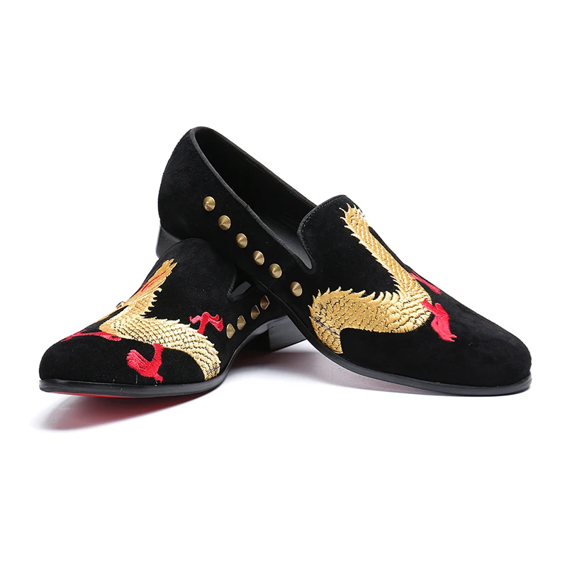 New Fashion Men's Slip-on Oxfords Dress Shoes Genuine Leather black rivet embroider Shoes Business Office low heel formal shoes
New Fashion Men's Slip-on Oxfords Dress Shoes Genuine Leather black rivet embroider Shoes Business Office low heel formal shoes