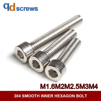 304 M1.6M2M2.5M3M4 Hexagon socket cap screws smooth inner hexagon stainless steel inner hexagon Bolt GB70.1 DIN912 ISO 4762
304 M1.6M2M2.5M3M4 Hexagon socket cap screws smooth inner hexagon stainless steel inner hexagon Bolt GB70.1 DIN912 ISO 4762