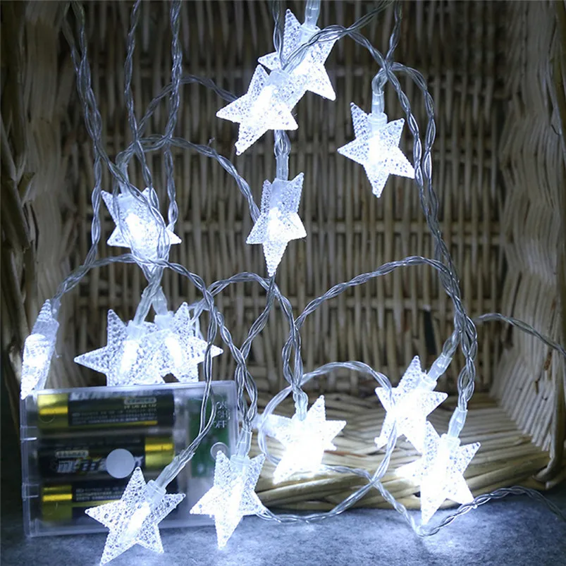 4M 40 LED Fairy Lights Crystal Clear Star Fairy String Light Wedding Party Outdoor Lamp Home Decoration Luces De Navidad 20NE2001