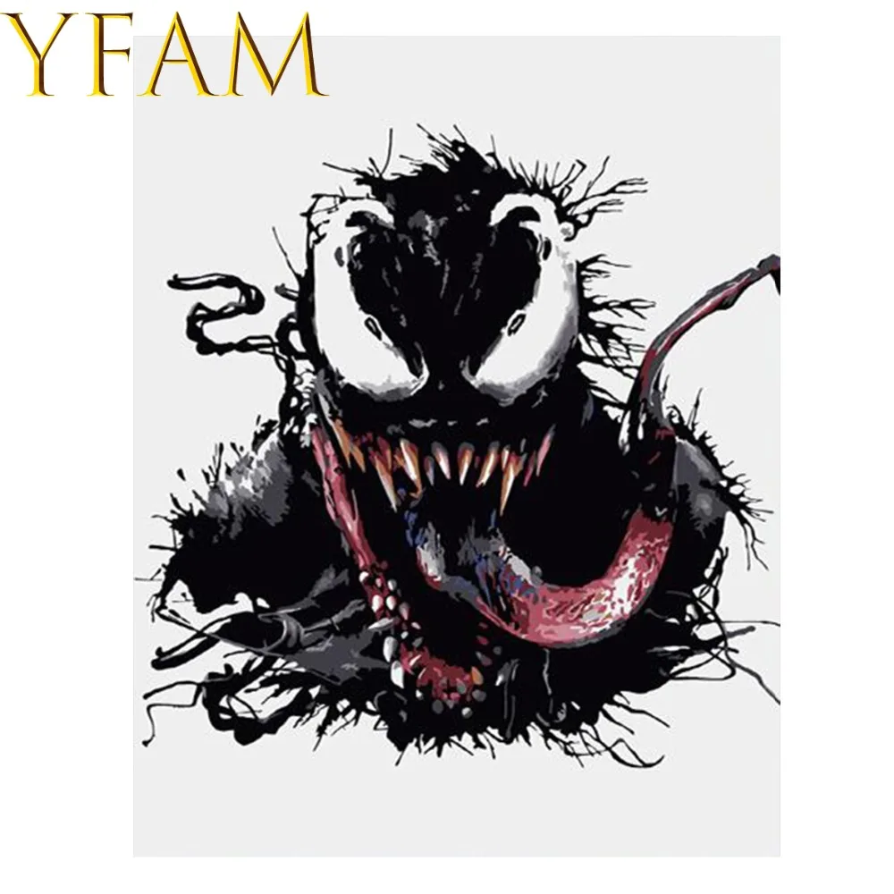 Abstract Venom Comic Painting By Numbers Acrylic DIY Hand Paint Drawing Modern Home Decorative Wall Picture Artwork
Abstract Venom Comic Painting By Numbers Acrylic DIY Hand Paint Drawing Modern Home Decorative Wall Picture Artwork