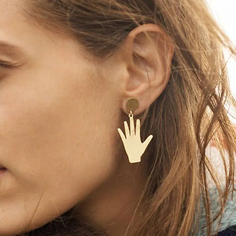 Unique 2018 New Alloy Chic Gold Tone Hand Five Dangle Earrings For Women Artsy Statement Earrings Girls Bijoux
Unique 2018 New Alloy Chic Gold Tone Hand Five Dangle Earrings For Women Artsy Statement Earrings Girls Bijoux
