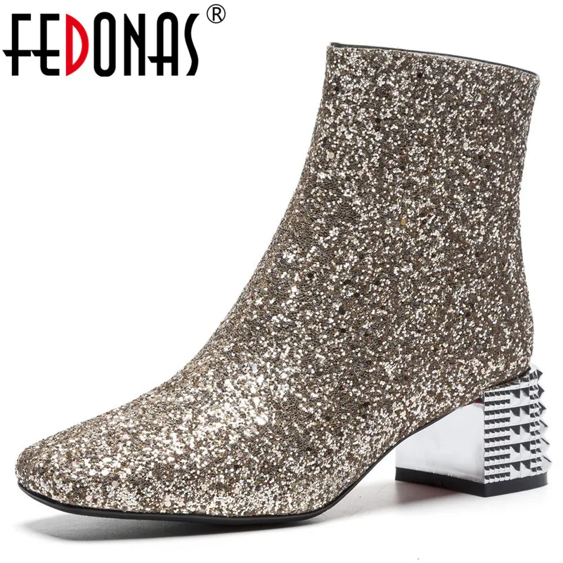 FEDONAS Top Quality Women Ankle Boots Glitters BlingBling Wedding Party Prom Shoes Woman High Heels Ladies Boots Sexy Pumps
FEDONAS Top Quality Women Ankle Boots Glitters BlingBling Wedding Party Prom Shoes Woman High Heels Ladies Boots Sexy Pumps