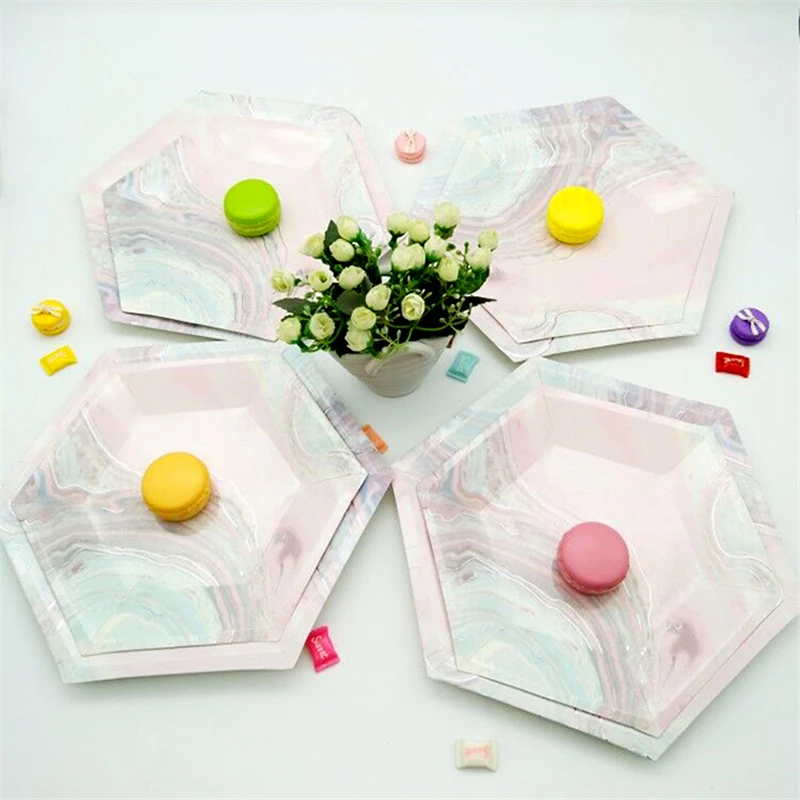 Фото 32 шт 7 дюймов/9 дюймов бумажные тарелки для детей день рождения торт печенья