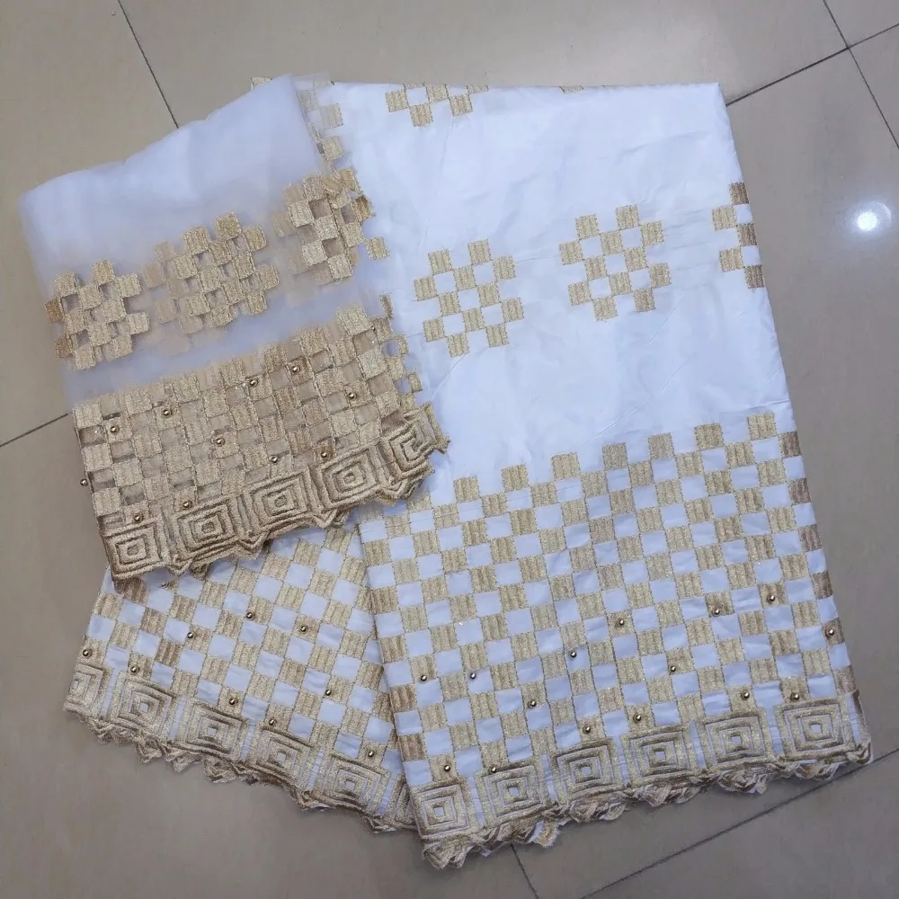 Embroidery Plaid With Beads Bazin Brode Getzner African Fabric Basin Riche Guinea Brocade Fabric 5+2Yards Swiss Tulle Lace Scarf
Embroidery Plaid With Beads Bazin Brode Getzner African Fabric Basin Riche Guinea Brocade Fabric 5+2Yards Swiss Tulle Lace Scarf