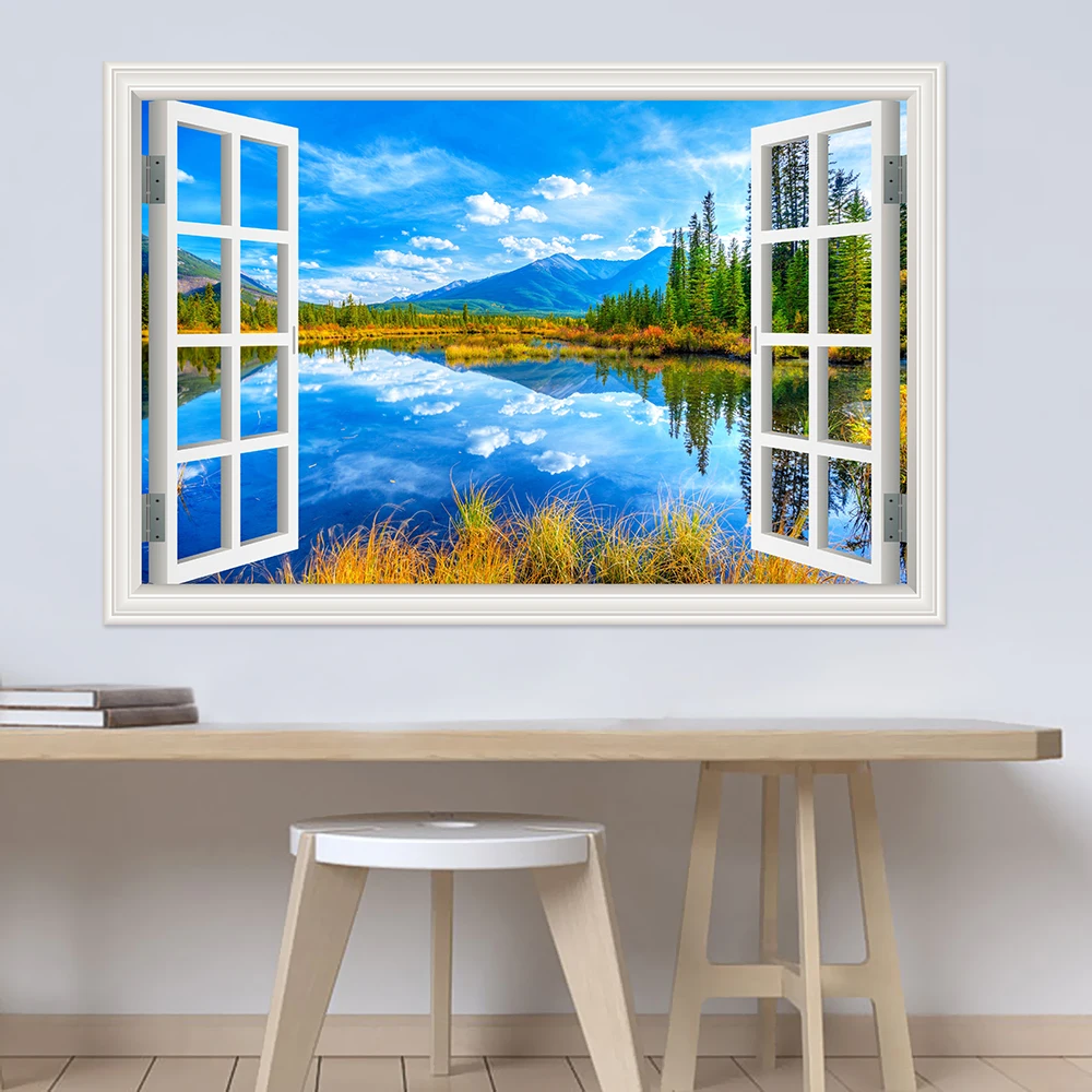 3D Mountain Lakes Wall Stickers PVC Waterproof Landscape Wallpaper for Living Room Children room Kitchen Wall art large poster
3D Mountain Lakes Wall Stickers PVC Waterproof Landscape Wallpaper for Living Room Children room Kitchen Wall art large poster